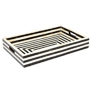 Aaliyan ถาดเสริฟด้านบนสุดคลาสสิกของ impex ถาดขนมแบบสั่งทำสำหรับใช้ในครัวถาดใส่กระดูกออตโตมัน - Product Image 2