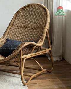 Silla reclinable de estilo nórdico clásico, hecha de ratán natural, adecuada para balcones, hogares, hoteles y villas. - Product Image 6