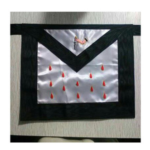 Masonic Grand Lodge GRAND Treasurer APRON with Tassels GOLD BULLION WIRE Masonic Past Master <b>White</b> Apron 100% LAMBSKIN Master - Product Image 3