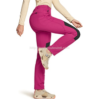 Pantalón de esquí de pana Cordura tejida de talla grande único, transpirable, repelente al agua, con cierre de cremallera, softshell plano, hardshell -Tex