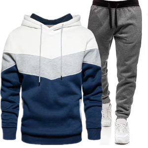 Vente en gros de survêtements d'entraînement de couleur contrastante survêtement à capuche survêtement jogger sweats à capuche jogging survêtement personnalisé pour hommes ensemble 2026 - Product Image 3