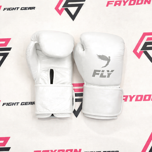 Gants de boxe professionnels en cuir véritable de qualité supérieure, modèle 2026, les plus vendus, avec lacets blancs et argentés - Product Image 1