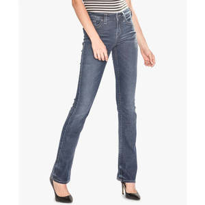 Jeans Bootcut Slim Blu Scuro da Donna Silver Jeans Co, Taglia 27x31, Denim Elasticizzato Lavabile e Traspirante, Vestibilità Skinny - Product Image 1