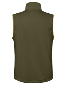 เสื้อกั๊กซอฟต์เชลล์ผ้าถักเนื้อนุ่ม สกรีนโลโก้ได้ตามต้องการ ดีไซน์เฉพาะตัวสำหรับผู้ชาย ระบายอากาศได้ดี สีพื้น คุณภาพสูง - Product Image 3