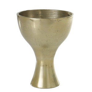 Florero de Metal dorado antiguo, Decoración de mesa para el hogar de estilo americano único, elegante Floral para macetas decorativas para interiores, jarrones - Product Image 5