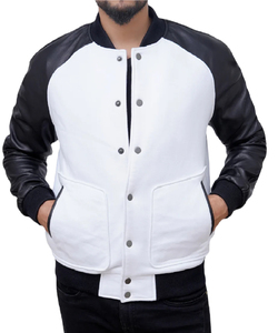 Nueva llegada 2025 venta al por mayor chaquetas de hombre personalizado nuevo diseño personalizado en blanco bordado Logo Letterman chaquetas de hombre chaqueta universitaria - Product Image 1