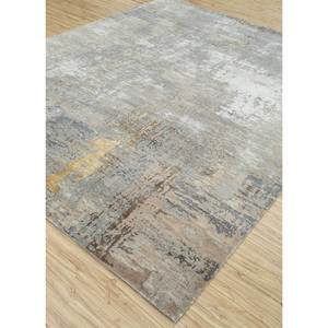 Alfombra Kavi Gris Negra de Lana y Seda de Bambú Anudada a Mano, 7-8 mm de Grosor, Textura Suave, Patrón Abstracto Rectangular, para Uso en el Hogar y el Pasillo, 24 - Product Image 2