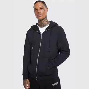 Sweat à capuche zippé pour hommes Sweat à capuche en coton polaire éponge à fermeture éclair complète Sweat à capuche zippé américain surdimensionné à impression bouffante personnalisé - Product Image 6