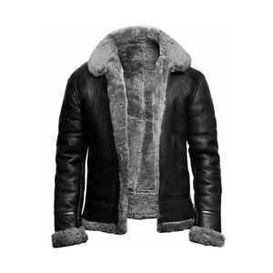 Chaqueta de Invierno de Alta Calidad para Hombre, de Cuero PU y Lona, con Cuello Alto, Logotipo Frontal, Transpirable, Resistente al Viento, Estilo Urbano, OEM ODM - Product Image 6