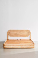 Le lit en rotin le plus robuste, mobilier de chambre familiale, lit d'hôtel, resort, style campagnard, fabriqué au Vietnam