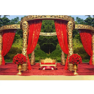 Premium Wooden Carved <b>Wedding</b> Mandaps New Designer Peacock Base <b>Wedding</b> Wooden Mandaps Indian Indoor <b>Wedding</b> Mayura Mandap USA - Product Image 4