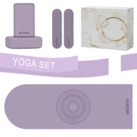 MOWIN Vente en gros : Ensemble de tapis de Pilates et de yoga, Ensemble d'haltères en silicone, Poids de cheville triangulaires, Kettlebells avec logo