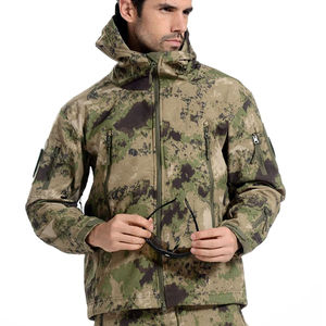 Chaquetas Softshell para Hombre, Sublimación, Camuflaje, Térmicas, Impermeables, con Capucha, para Correr, Tácticas - Product Image 1