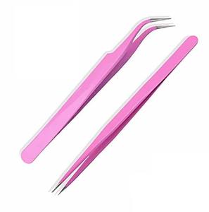 Pinzas para Pestañas de Acero Inoxidable HERMANN MEDITECH, Herramienta de Belleza de Precisión, Puntas Finas y Duraderas, Manipulación Precisa de las Pestañas - Product Image 4