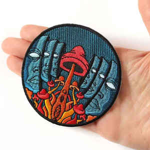 Badges brodés à la machine sur mesure de grande taille en tissu sergé de haute qualité, nouvelle mode, faible MOQ, logos sportifs pour chapeaux - Product Image 2