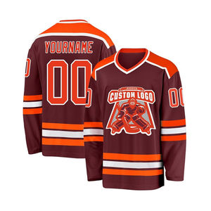 Lettre cousue et chiffre maillots de hockey sur glace de l'équipe des États-Unis Design personnalisé maillot de hockey sur glace de l'équipe du Canada - Product Image 3