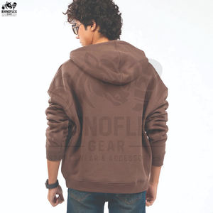 Sudadera con Capucha de Entrenamiento Personalizada de Alta Calidad, 100% Algodón, Teñido Liso, Forro Polar, Cierre Completo, Unisex, Invierno - Product Image 2