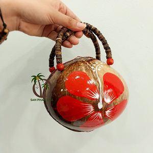 MINI sac à main écologique en coquille de noix de COCO, sac fait à la main en matériau naturel pour dames COCO - ECO - Product Image 1