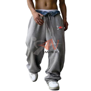 Pantalones Deportivos de Felpa de Algodón para Hombre, Estilo Informal, Pierna Recta, Anchos y Holgados - Product Image 1