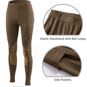 OEM Women Equestrian Breeches Durable Horse Riding Trousers with <b>Knee</b> <b>Patch</b> Horse Riding Breeches - Product Image 2
