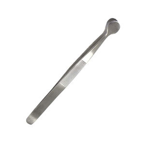 Pince à perles professionnelle en acier inoxydable de 5,75 pouces, poignée texturée, pointe peu profonde de 14 mm pour piercing, accessoire de maquillage permanent - Product Image 5