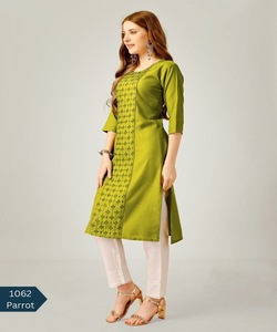 Indian Pakistani Style Salwar Kameez Ready Made Ladies Cotton Suit Stitched Elegant Woman Dresses - Product Image 3