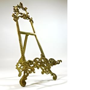 Soporte de cuadro de pintura de caballete de Venta caliente para decoración del hogar soporte de caballete de hierro forjado de Metal decorativo Pantalla de suelo ajustable - Product Image 3