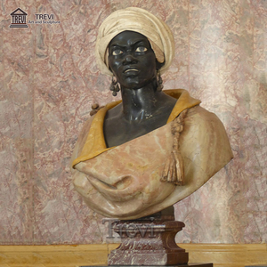 Haute Qualité Décoration <span class=keywords><strong>Pierre</strong></span> Naturelle Sculpté Marbre Figure <span class=keywords><strong>Africaine</strong></span> Buste Sculpture <span class=keywords><strong>Statue</strong></span> - Product Image 5