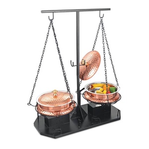 Hammered Design <b>Food</b> <b>Warmer</b> Chafing Dish With Antique Finishing Catering Service Equipment Metal Chafing Dish With Burner Stand - Product Image 6