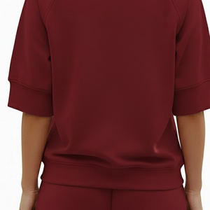 Conjunto de Shorts Casuales para Mujer de Alta Calidad, Tendencia Superior, Diseño Sólido, Transpirable, de Secado Rápido, 2 Piezas, Hecho de Algodón - Product Image 6