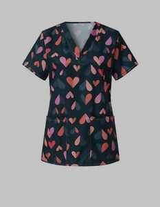 Uniformes médicos de hospital unisex, uniformes de enfermería, uniformes médicos clínicos elásticos suaves impresos personalizados al por mayor - Product Image 6