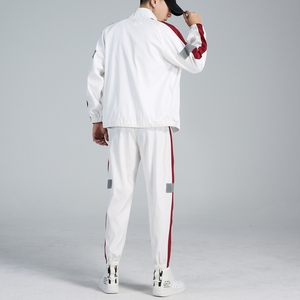 Nueva moda para hombre, ropa deportiva atlética, chándal con cremallera completa, chándales hechos a medida Unisex con rayas laterales de 2 piezas para invierno y otoño - Product Image 6