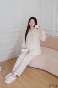 La mejor opción Tussar Silk Casual Wear Set Ropa de maternidad transpirable con logotipo personalizado B724 a granel - Product Image 6