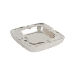 Cendrier décoratif personnalisé en forme de bol, forme carrée, portable, en argent massif, pour le stockage de la poussière de cigares et de cigarettes - Product Image 1