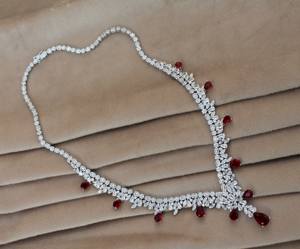 Juego de regalo de aniversario de plata de ley 925, joyería de Zirconia cúbica con cadena de cuerda para ocasiones especiales - Product Image 2