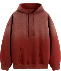 Sweat-shirt à capuche en coton bleu lourd personnalisé, logo, strass scintillants, sweat-shirt à capuche délavé, vêtements de rue de haute qualité - Product Image 4