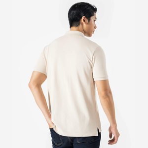 Chemise décontractée à manches courtes boutonnée en coton tricoté 100 % respirant pour homme, 220g, lavée, du Vietnam - Product Image 5