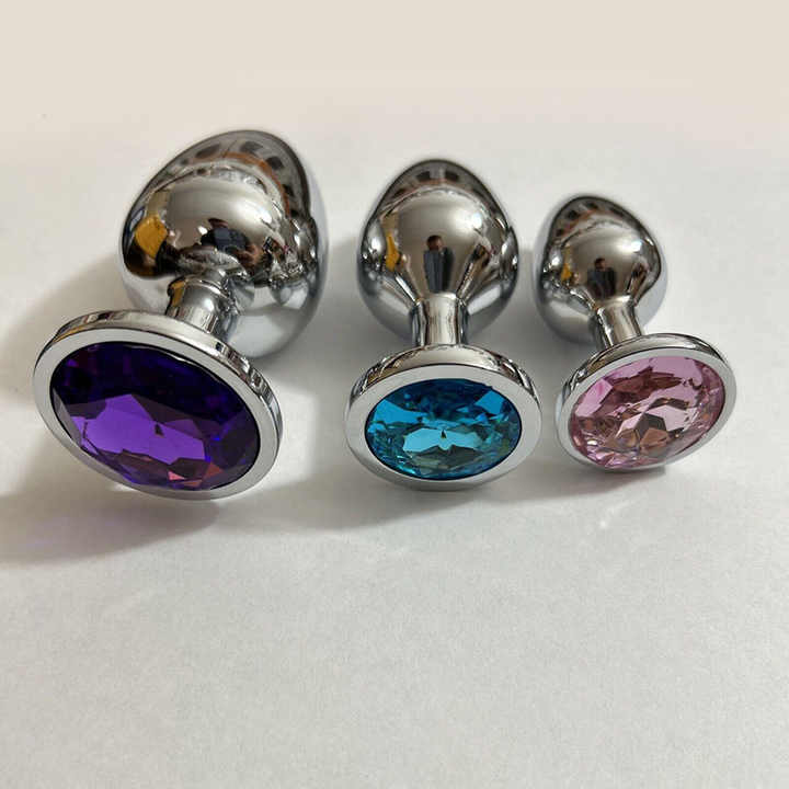 Metal Steel Bondage Anal Butt Plug with Heart Shape From One.wish.health.care