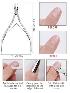 Stainless Steel Set Nail Cutter Clipper Nipper Nail Tools <b>Kit</b> Nail <b>Care</b> <b>Kit</b> Dead <b>Skin</b> Removal Remover <b>Kit</b> Nail Cuticle - Product Image 5
