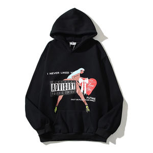 Logotipo personalizado Casual Hip Hop Streetwear de alta calidad 100% algodón sudaderas negro Vintage térmico Sudadera con capucha Streetwear sudaderas con capucha para hombres - Product Image 6