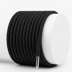 Custom Logo Braided Coated 100% Polyester 3 Strand Twisted Eco-Friendly <b>Drawstring</b> Cords Aglets Shoes Bags Hats Garments Home - Product Image 2