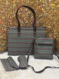 2025 mode bohème voyage MomTote sac étui à lunettes fronde enveloppe 4 pièces Combo ensemble pour maman bébé couche matelassé coton Logo - Product Image 3