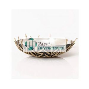 Cuenco de hoja de roble negro y dorado, decoración de diseño elegante de lujo, cuencos antiguos para servir frutas de lujo de la mejor calidad al por mayor - Product Image 1