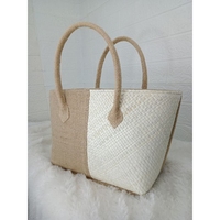 Vente Flash : Sac d'été portable pour femme, original d'Indonésie, personnalisé, design classique et moderne, broderie bohème Pandanus, fermeture éclair