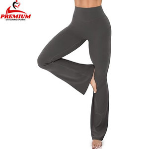 Best Sellers Womens Active Wear High Waist Wide Leg Yoga Flare Pants Workout Gym <b>Flared</b> <b>Leggings</b> for Women - Product Image 1