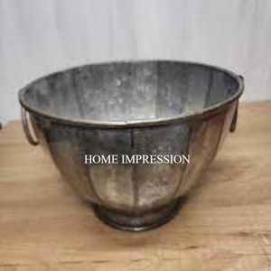 Venta al por mayor último diseño de alta calidad galvanizado forma redonda cuenco para servir vajilla Mesa diseño japonés regalo de Navidad - Product Image 3