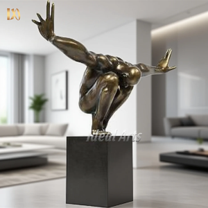 Custom Bronze Swimmer Statue Life Size Female <strong>Athlete</strong> Diving Sculpture for Sports Center or Park - Product Image 3