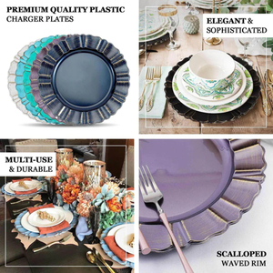 <b>Black</b> Charger Plate <b>Dinner</b> Charger Plates Place Mats Table Setting Plate Wholesale Hotel Restaurant Supplies in Low Price - Product Image 4