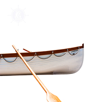 Bateau de sauvetage du Titanic OMH à l'échelle 1:2, 15 pieds, avec pagaies |   Bateau en bois et fibre de verre blanc de qualité supérieure, non gonflable, pour 2 personnes, 4 pagaies, lacs, rivières