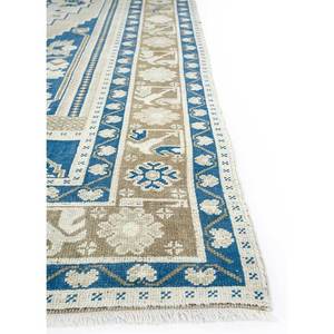 Alfombra de Lana Anudada a Mano Nuray Azul Pae-1854, Rectangular de 9x12, con Patrón de Medallón, para Decoración de Sala de Estar o Uso en Pasillos - Product Image 4